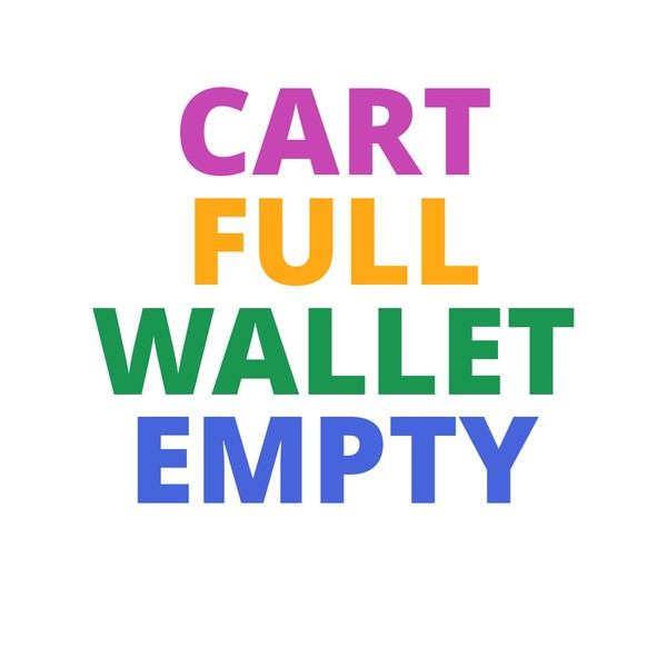Cart Full Wallet Empty Mug