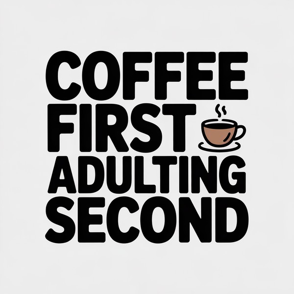 Coffee First Adulting Mug