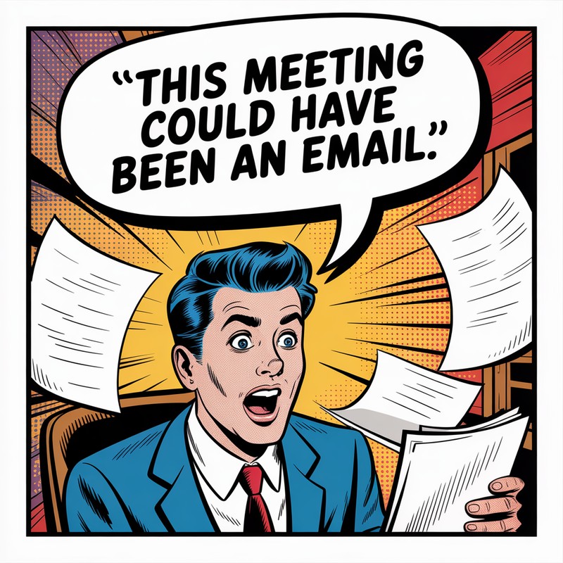 Email Meeting Comic Mug
