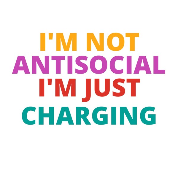 I’m Not Antisocial I’m Just Charging Mug