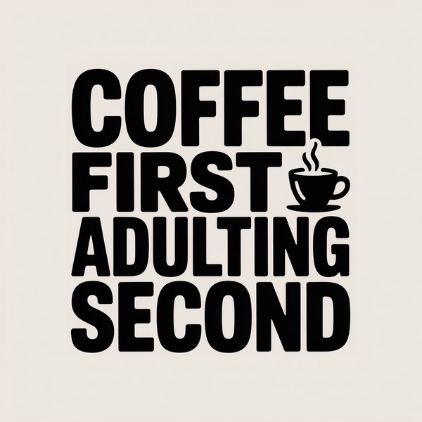 Coffee First Adulting Mug