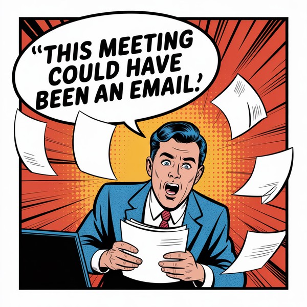 Email Meeting Comic Mug