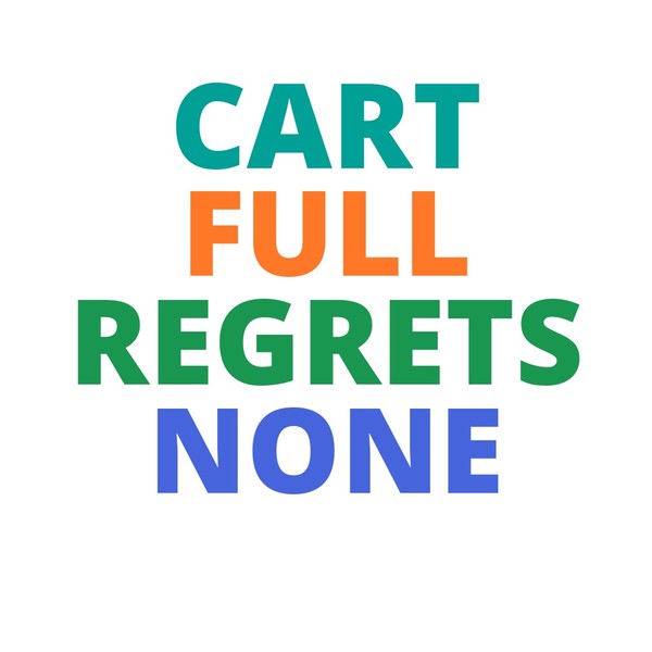 CART FULL REGRETS NONE Mug