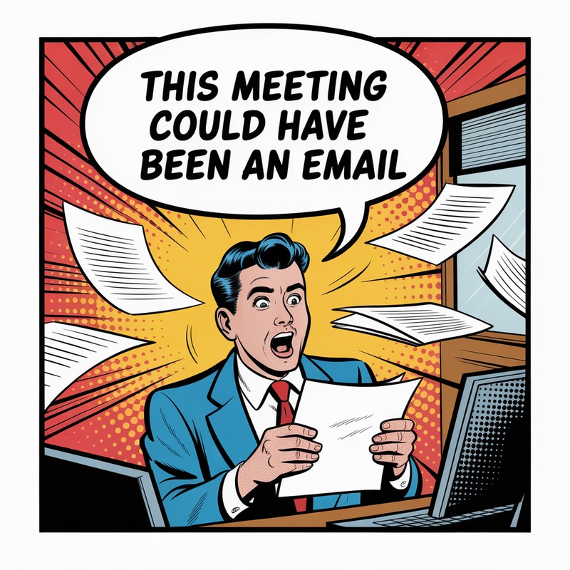 Email Meeting Comic Mug