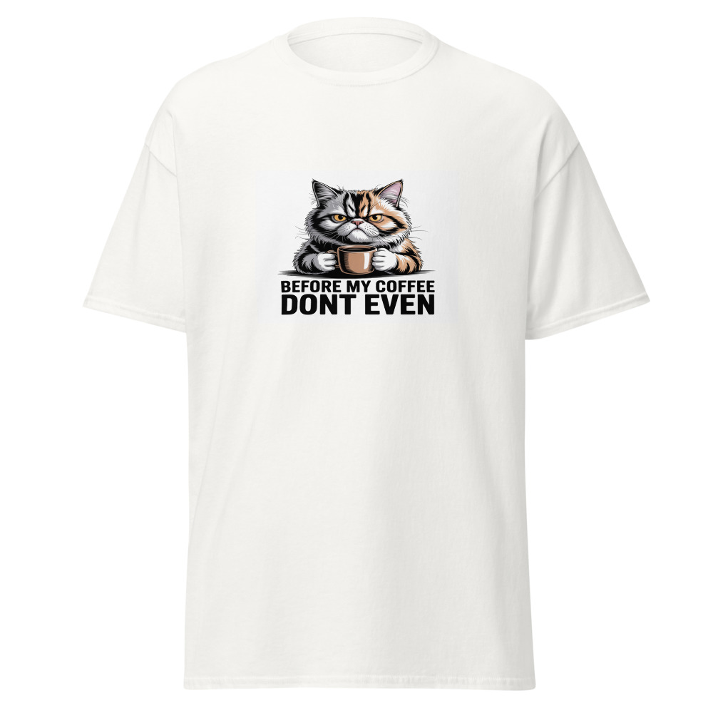 Before Coffee Cat Tee