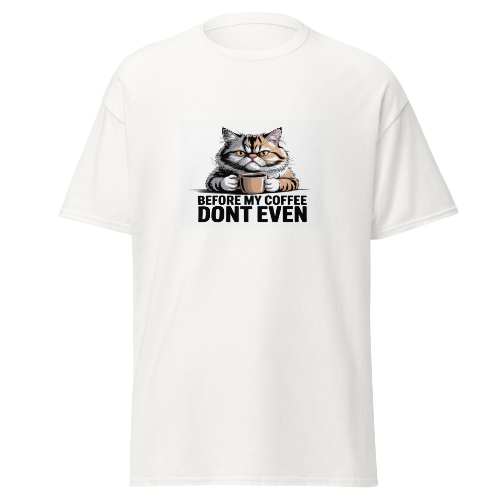 Before Coffee Cat Tee