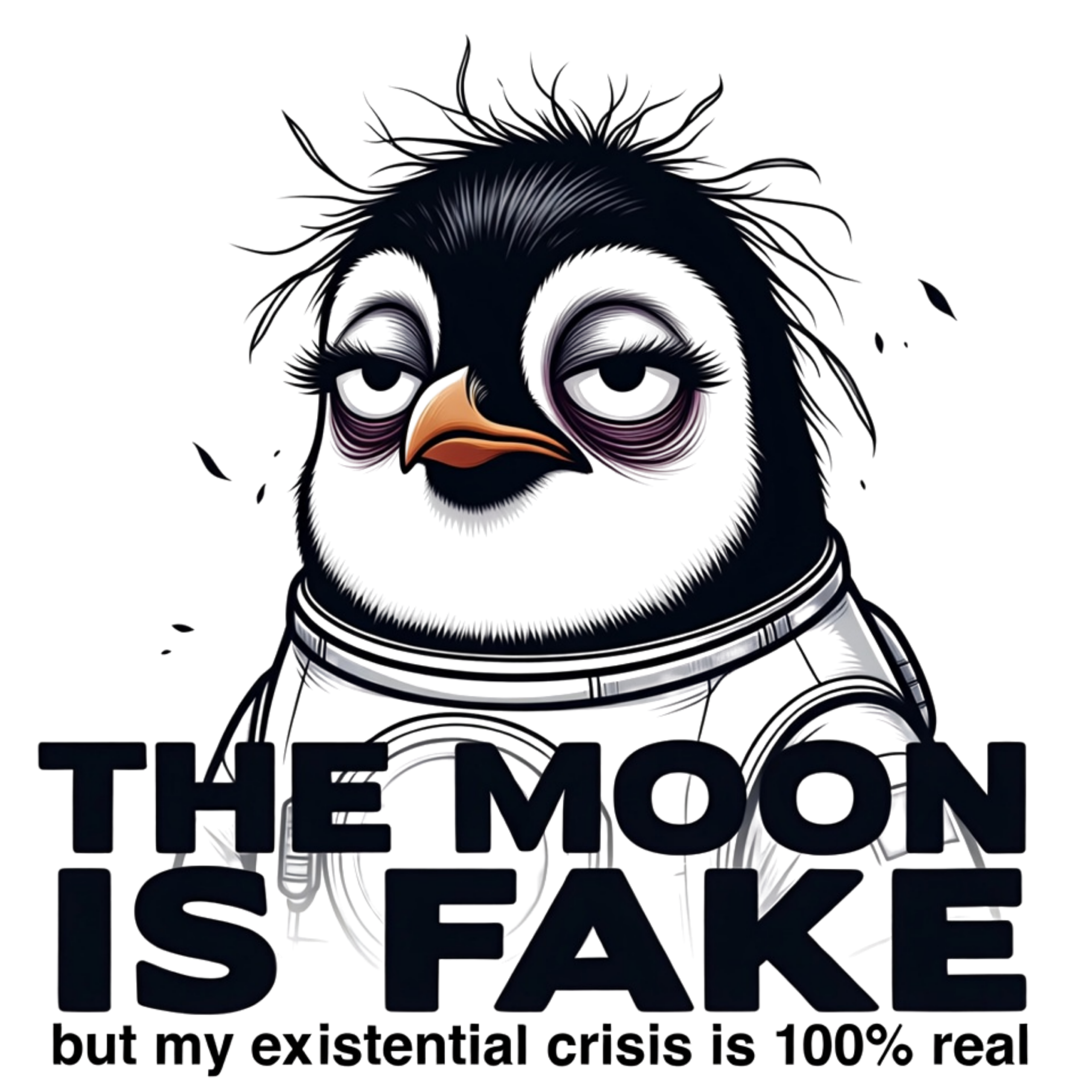 The moon is fake… but my existential crisis is 100% real Tee