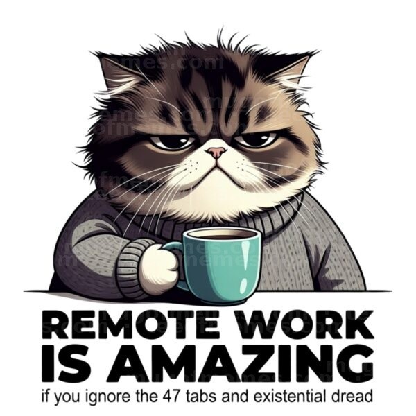 Remote work is amazing if you ignore the 47 tabs and existential dread Mug